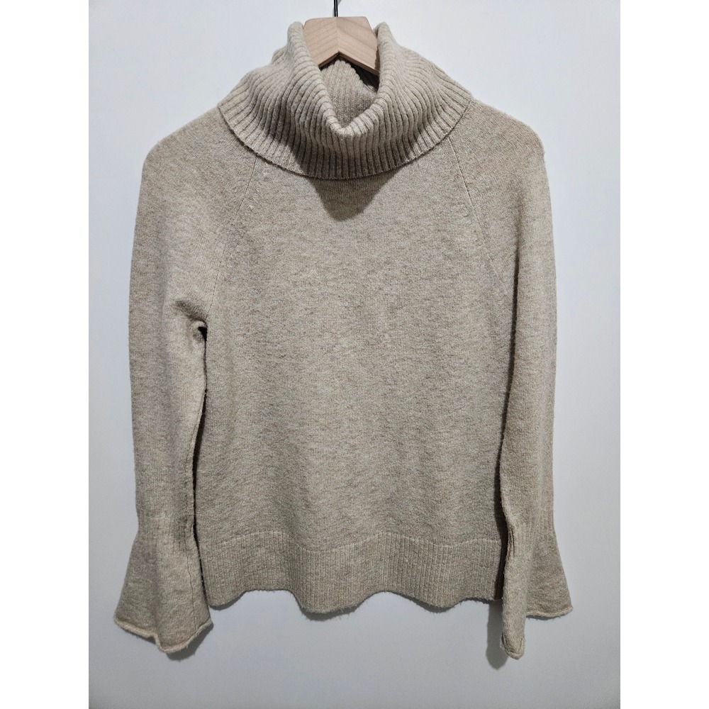 Loft‎ Womens Oatmeal Beige Cowl Neck Bell Sleeve Sweater ID 482364 Size S
